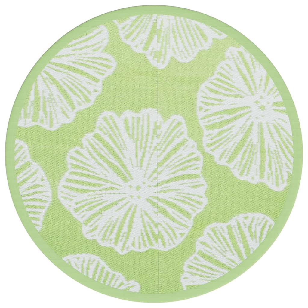 vidaXL Outdoor Carpet ARAKIL Green Ø120 cm PP
