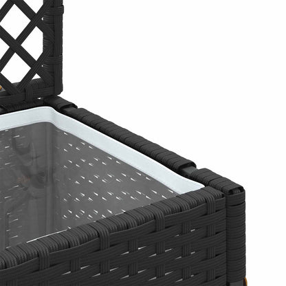 vidaXL Garden Trellis Planter Black 35 x 30 x 135 cm Metal