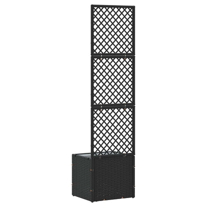 vidaXL Garden Trellis Planter Black 35 x 30 x 135 cm Metal