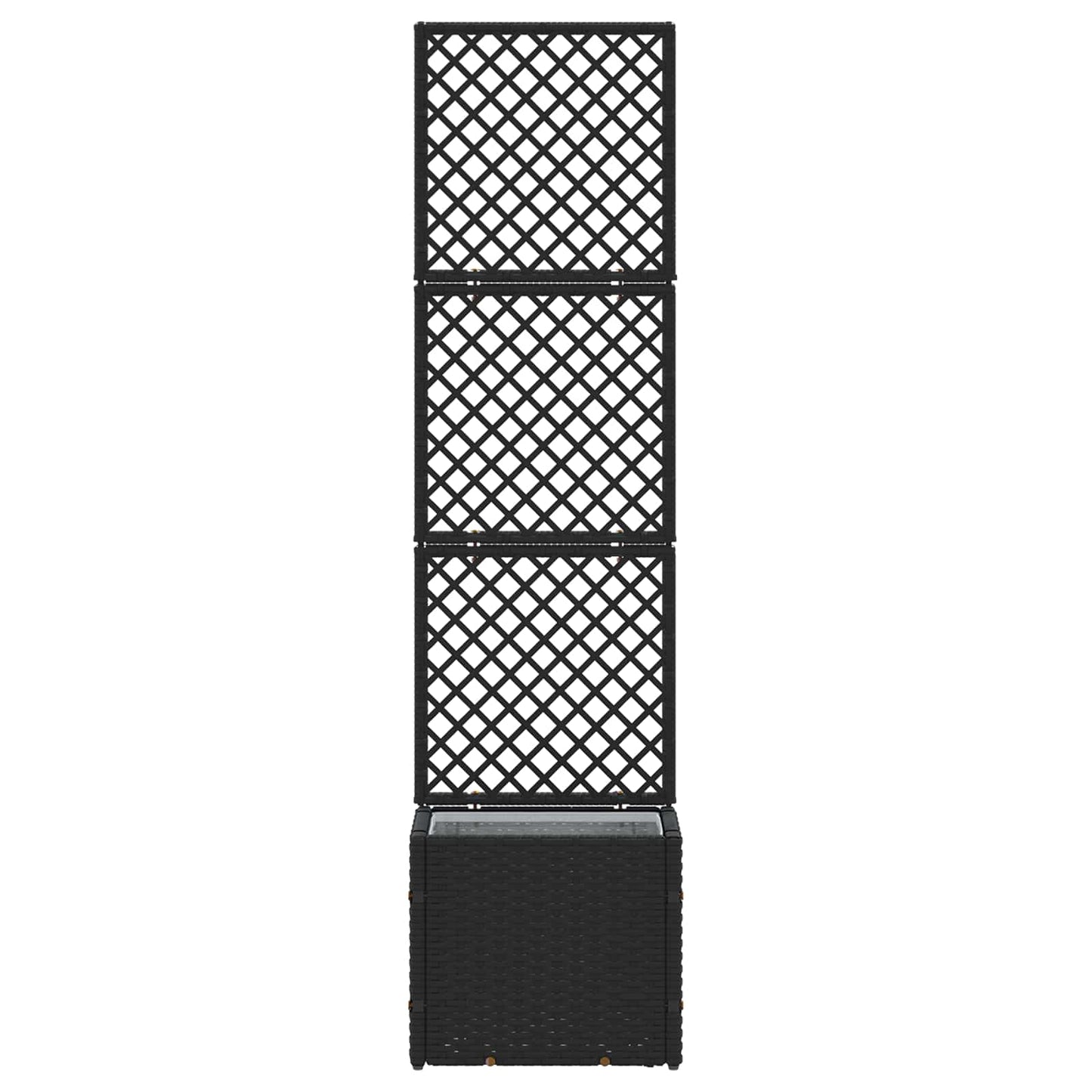 vidaXL Garden Trellis Planter Black 35 x 30 x 135 cm Metal
