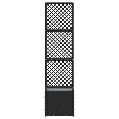 vidaXL Garden Trellis Planter Black 35 x 30 x 135 cm Metal