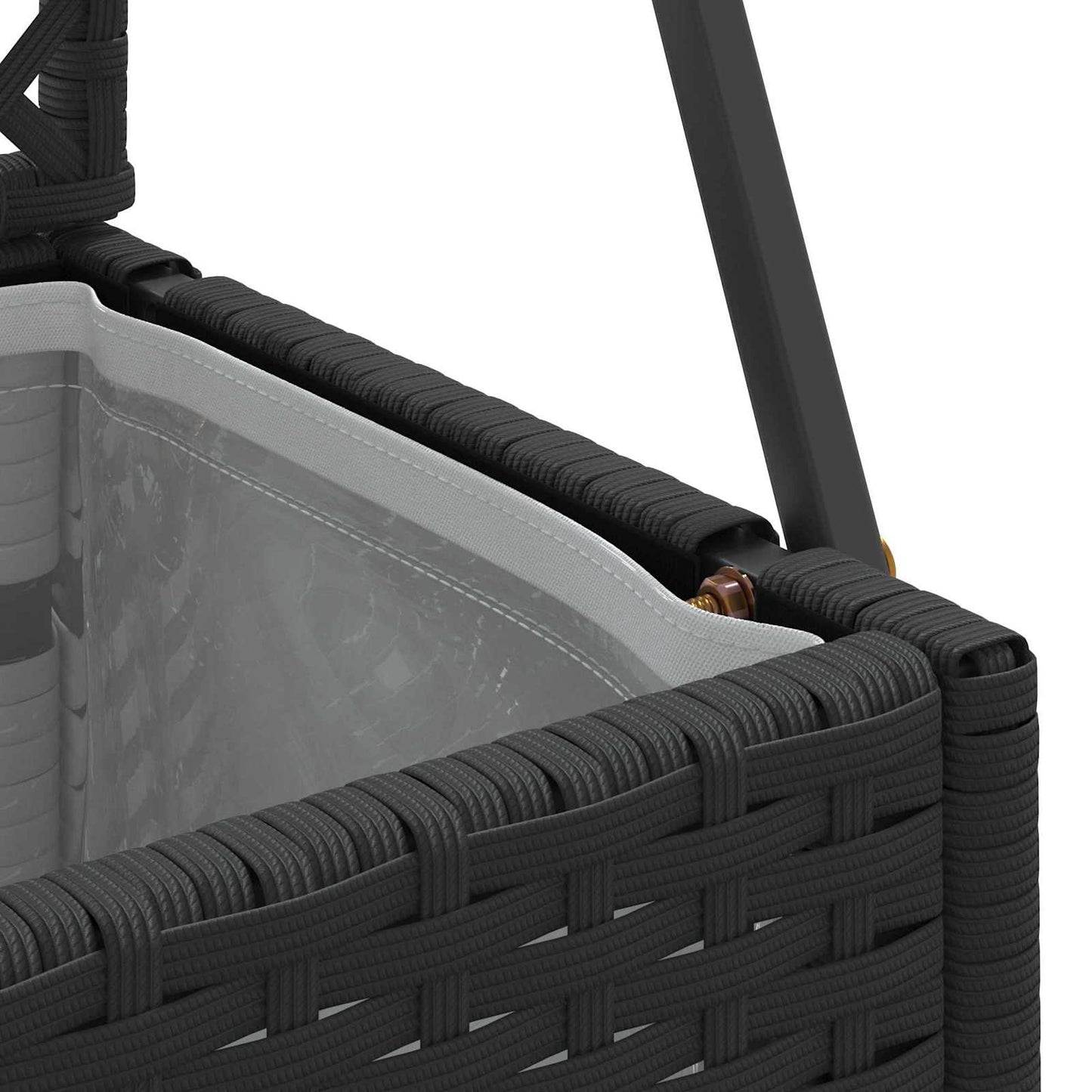 vidaXL Garden Trellis Planter Black 70 x 30 x 135 cm Metal