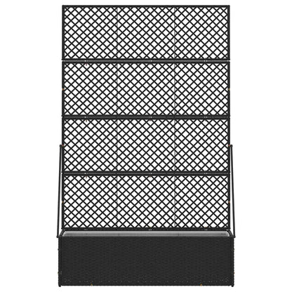vidaXL Garden Trellis Planter Black 105 x 30 x 170 cm Metal
