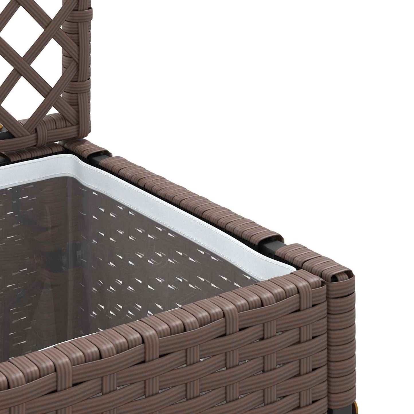 vidaXL Garden Trellis Planter Brown 35 x 30 x 135 cm Metal