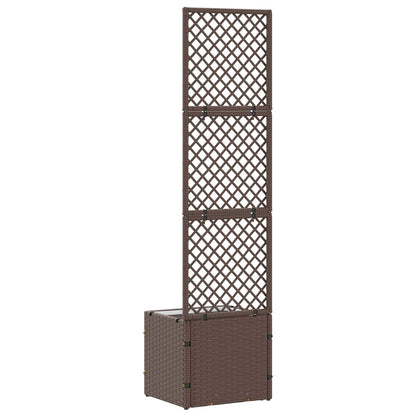 vidaXL Garden Trellis Planter Brown 35 x 30 x 135 cm Metal