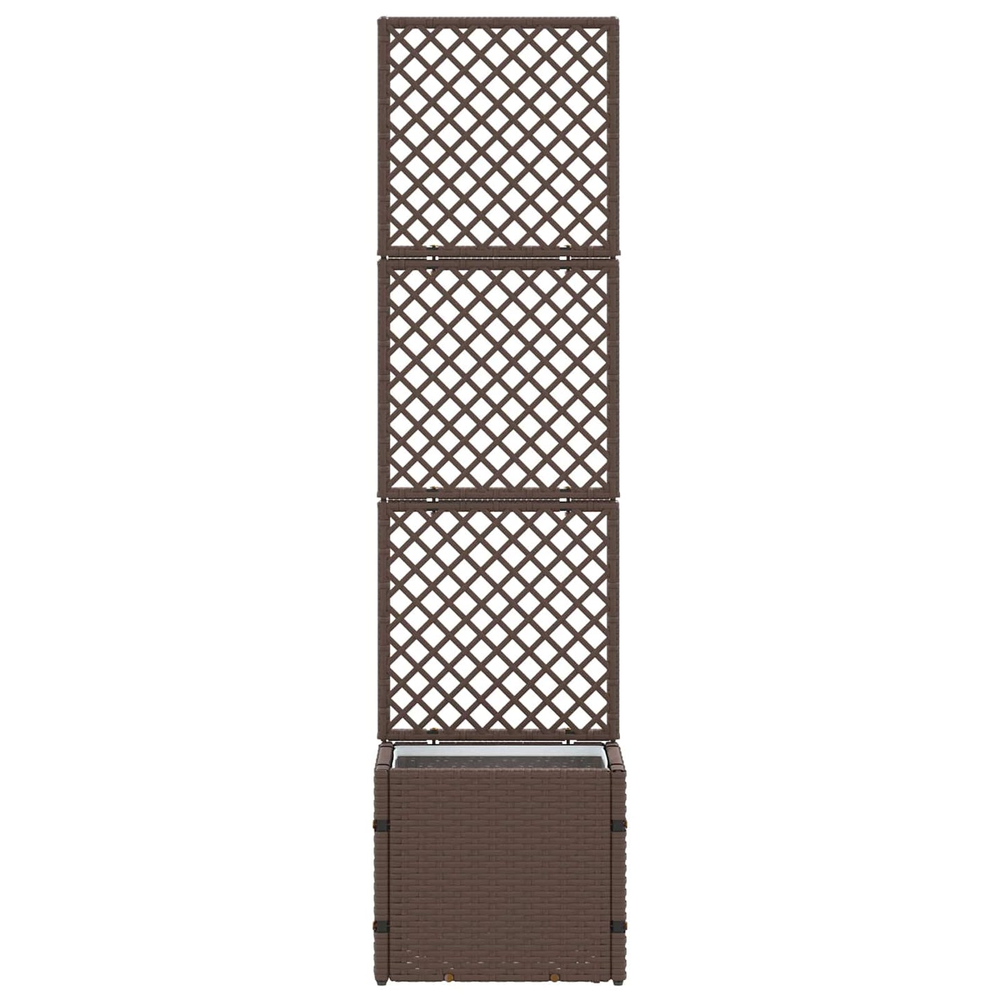 vidaXL Garden Trellis Planter Brown 35 x 30 x 135 cm Metal