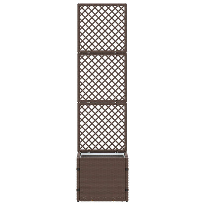 vidaXL Garden Trellis Planter Brown 35 x 30 x 135 cm Metal
