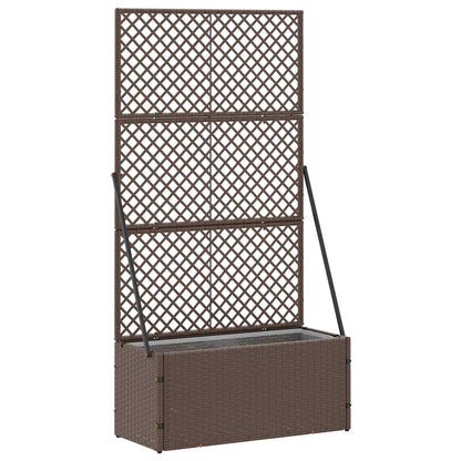 vidaXL Garden Trellis Planter Brown 70 x 30 x 135 cm Metal