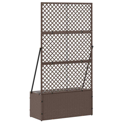 vidaXL Garden Trellis Planter Brown 70 x 30 x 135 cm Metal
