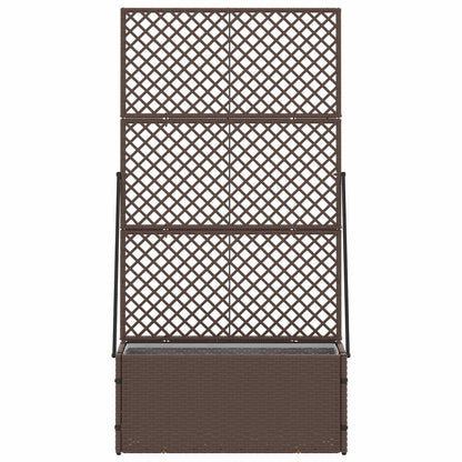 vidaXL Garden Trellis Planter Brown 70 x 30 x 135 cm Metal
