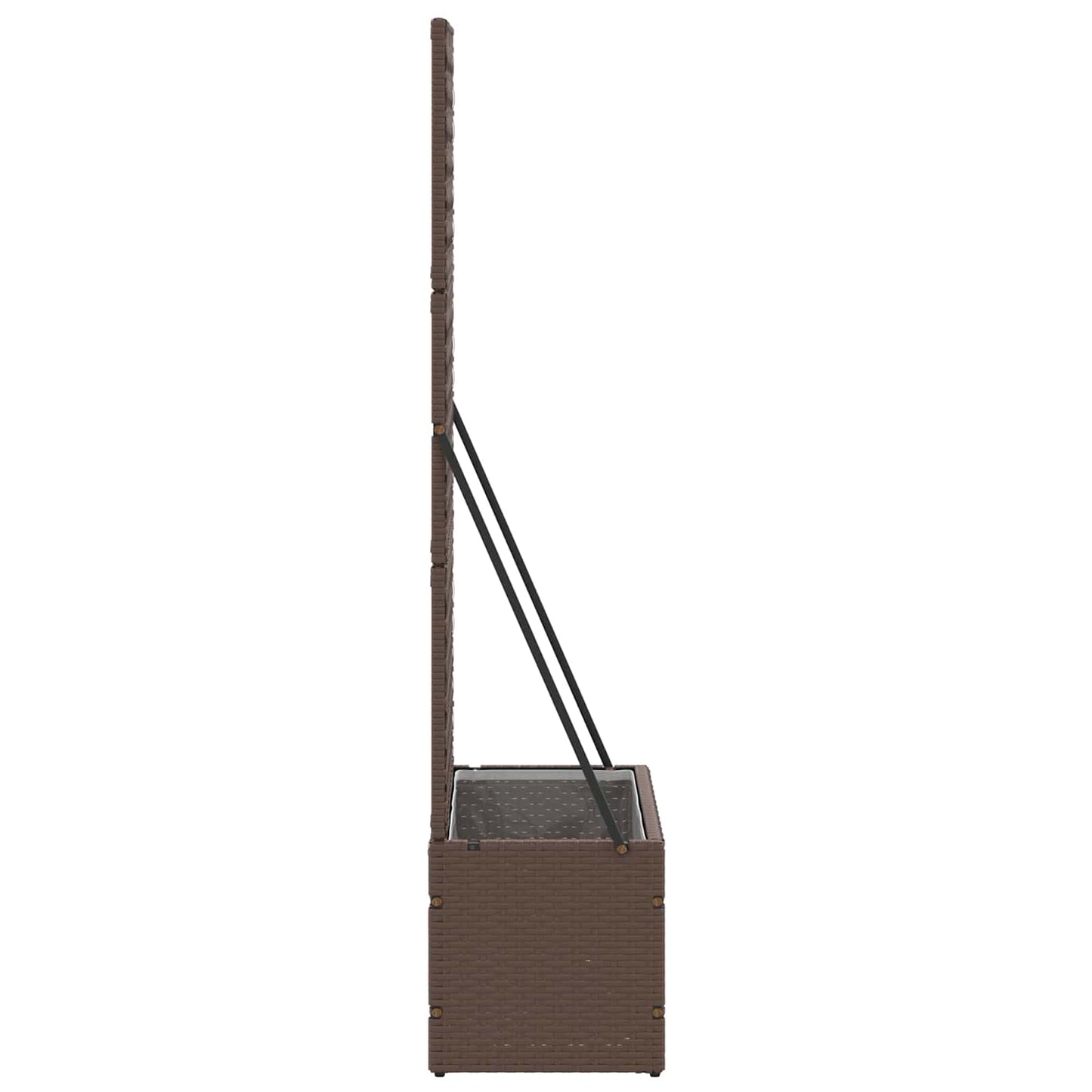 vidaXL Garden Trellis Planter Brown 70 x 30 x 135 cm Metal