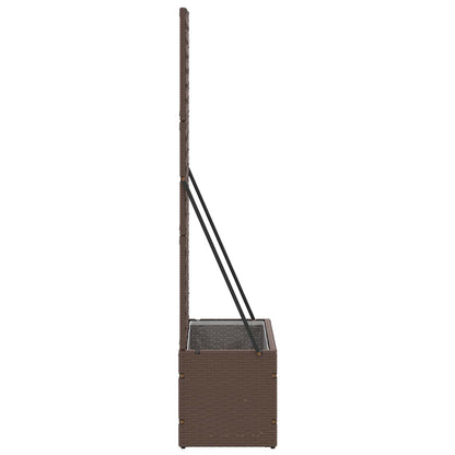 vidaXL Garden Trellis Planter Brown 70 x 30 x 135 cm Metal