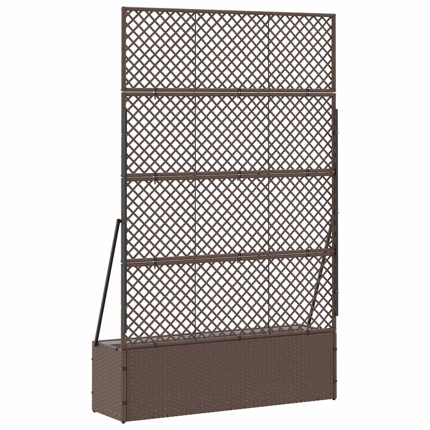 vidaXL Garden Trellis Planter Brown 105 x 30 x 170 cm Metal