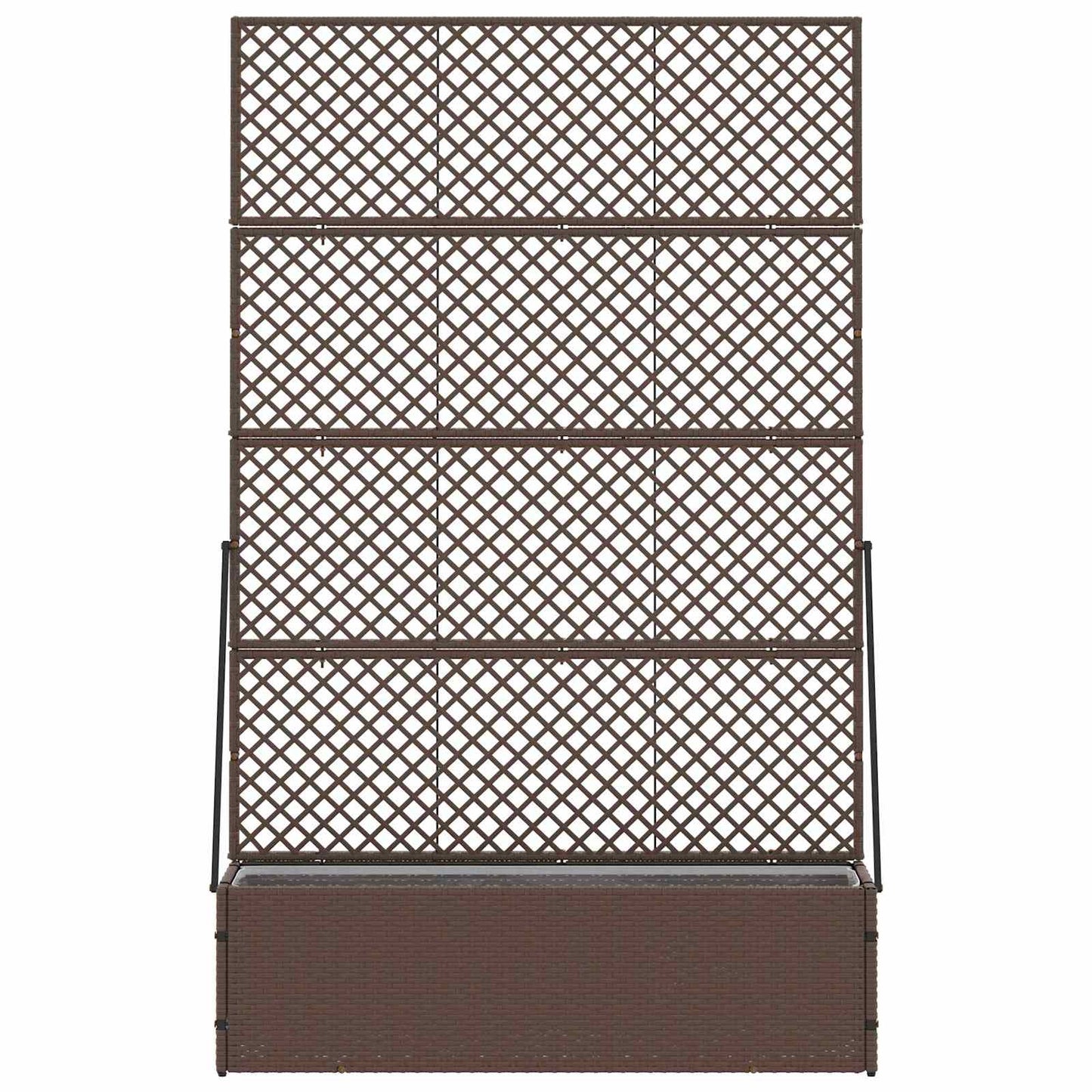vidaXL Garden Trellis Planter Brown 105 x 30 x 170 cm Metal