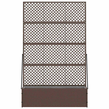 vidaXL Garden Trellis Planter Brown 105 x 30 x 170 cm Metal