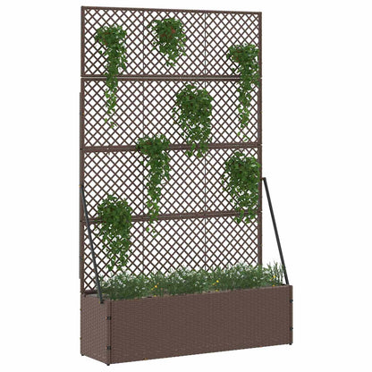 vidaXL Garden Trellis Planter Brown 105 x 30 x 170 cm Metal