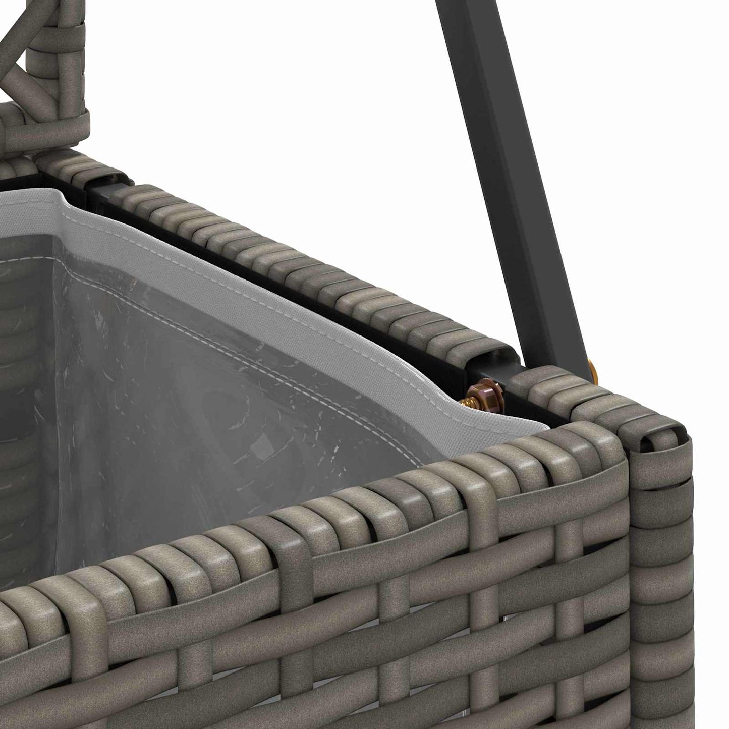 vidaXL Garden Trellis Planter Grey 105 x 30 x 170 cm Metal