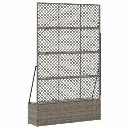 vidaXL Garden Trellis Planter Grey 105 x 30 x 170 cm Metal