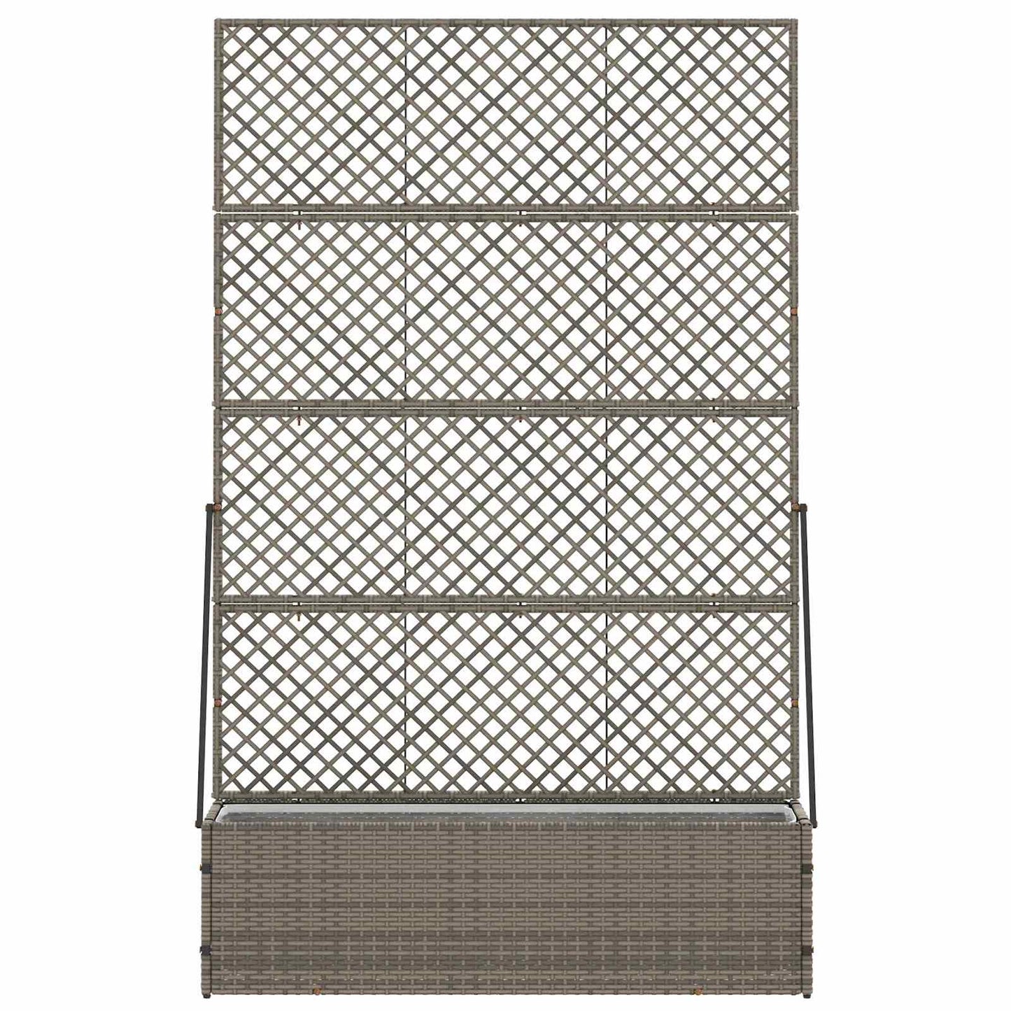vidaXL Garden Trellis Planter Grey 105 x 30 x 170 cm Metal