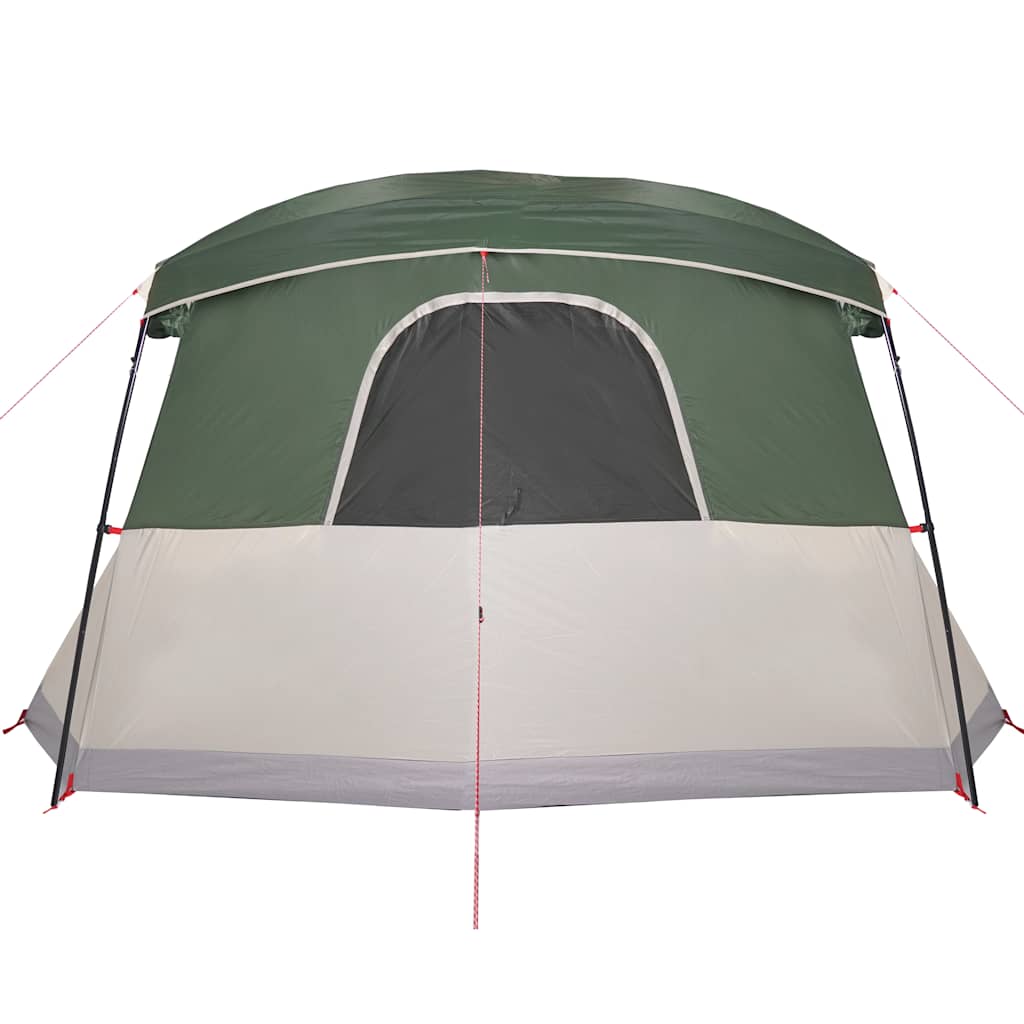 vidaXL Camping Tent with Porch 4-Person Green Waterproof