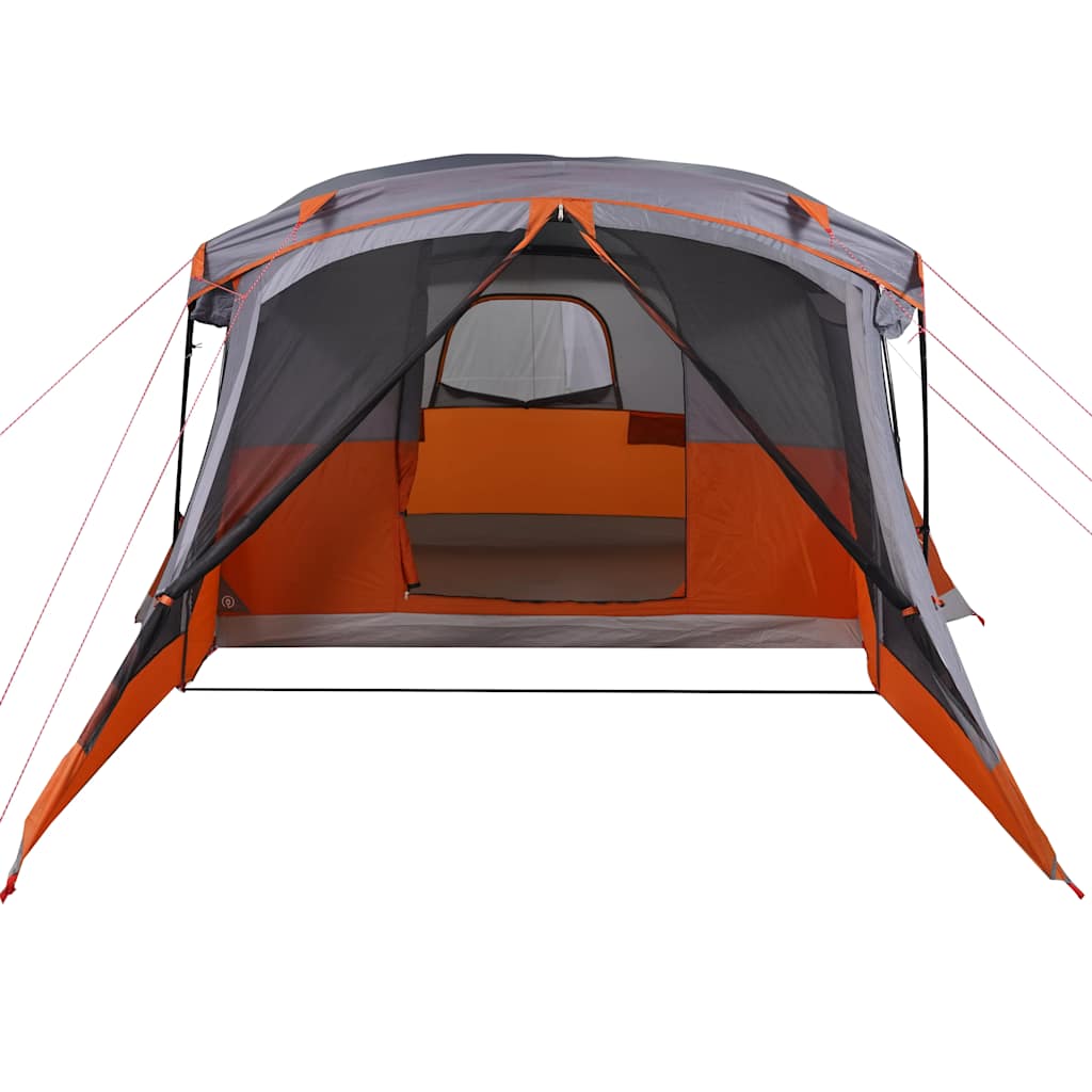 vidaXL Camping Tent with Porch 4-Person Orange Waterproof