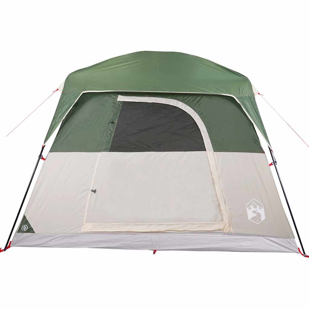 vidaXL Camping Tent Cabin 4-Person Green Waterproof