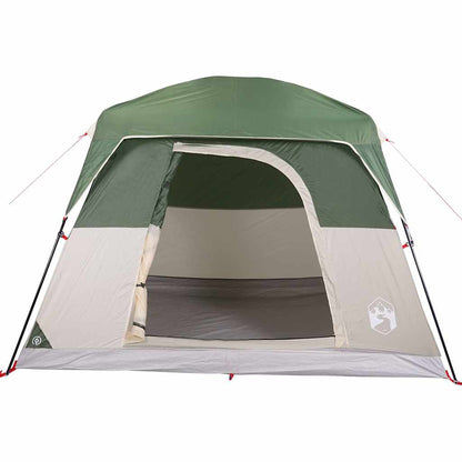 vidaXL Camping Tent Cabin 4-Person Green Waterproof