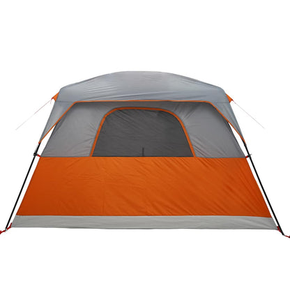 vidaXL Family Tent Cabin 6-Person Orange Waterproof