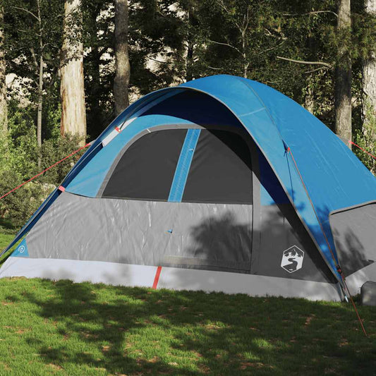 vidaXL Family Tent Dome 6-Person Blue Waterproof