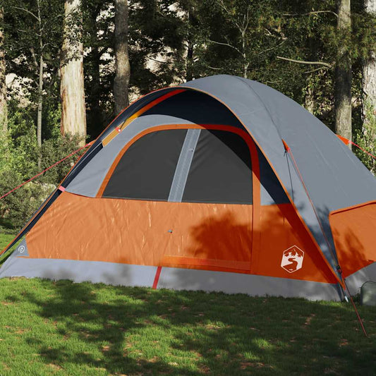 vidaXL Family Tent Dome 6-Person Orange Waterproof