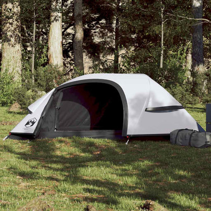 vidaXL Camping Tent Dome 1-Person White Blackout Fabric Waterproof