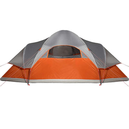 vidaXL Family Tent Dome 9-Person Orange Waterproof