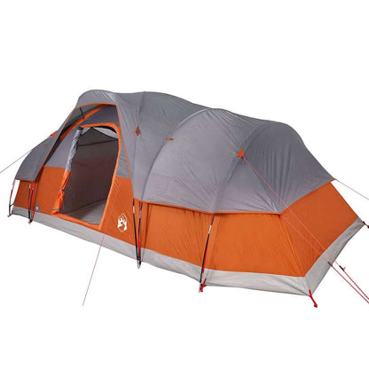 vidaXL Family Tent Dome 11-Person Grey and Orange Waterproof