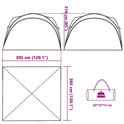 vidaXL Party Tent Green Waterproof