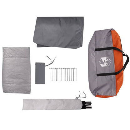 vidaXL Family Tent Tipi 8-Person Grey and Orange Waterproof
