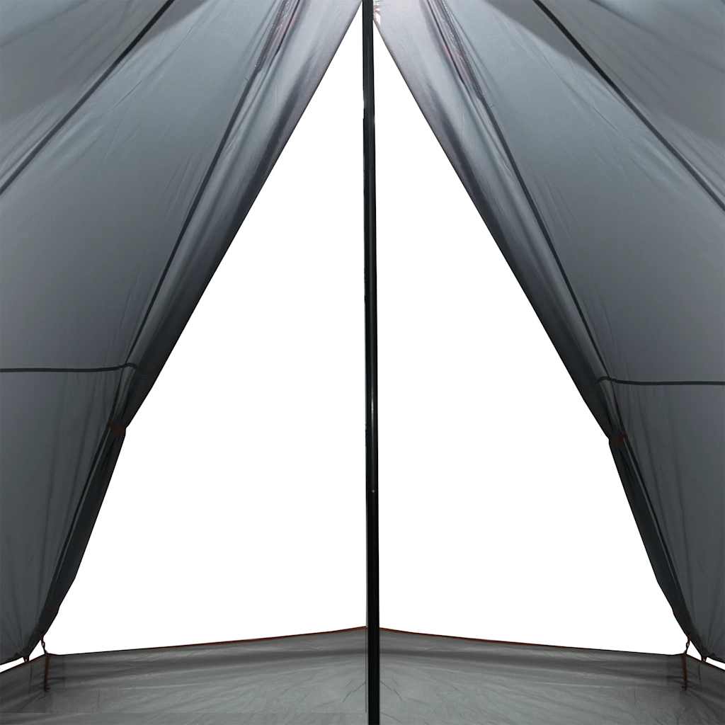 vidaXL Family Tent Tipi 8-Person Grey and Orange Waterproof