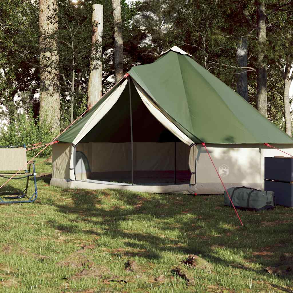 vidaXL Family Tent Tipi 6-Person Green Waterproof