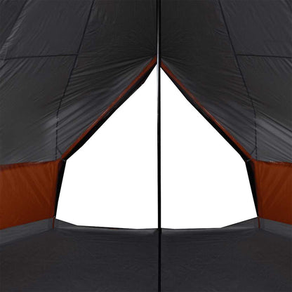 vidaXL Family Tent Tipi 8-Person Grey and Orange Waterproof