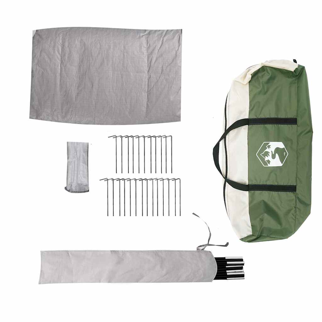 vidaXL Family Tent Tipi 12-Person Green Waterproof