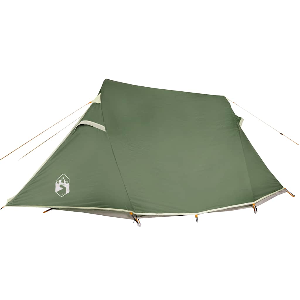 vidaXL Camping Tent Tunnel 3-Person Green Waterproof