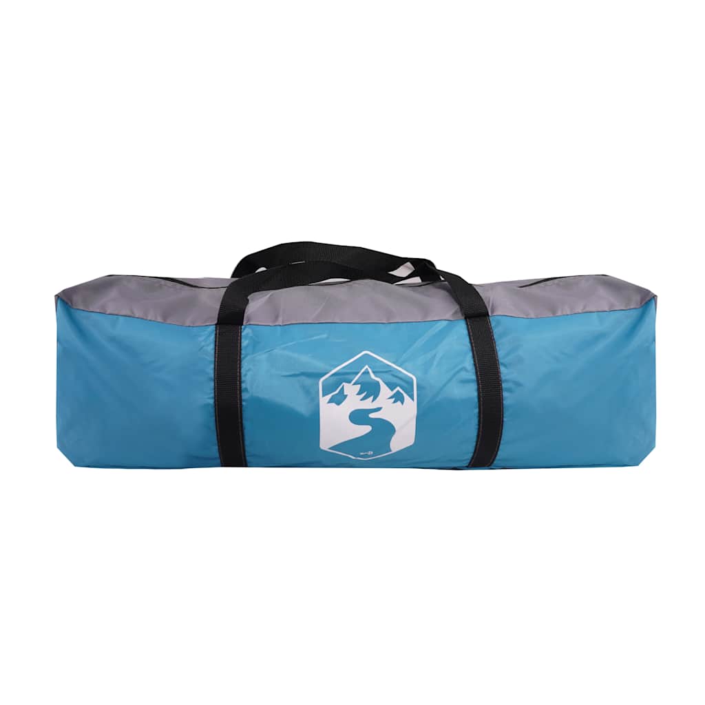 vidaXL Camping Tent Tunnel 3-Person Blue Waterproof