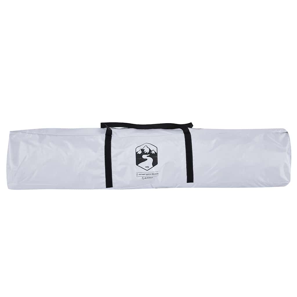 vidaXL Camping Tent Tunnel 2-Person White Blackout Fabric Waterproof