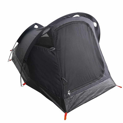 vidaXL Camping Tent Tunnel 2-Person White Blackout Fabric Waterproof