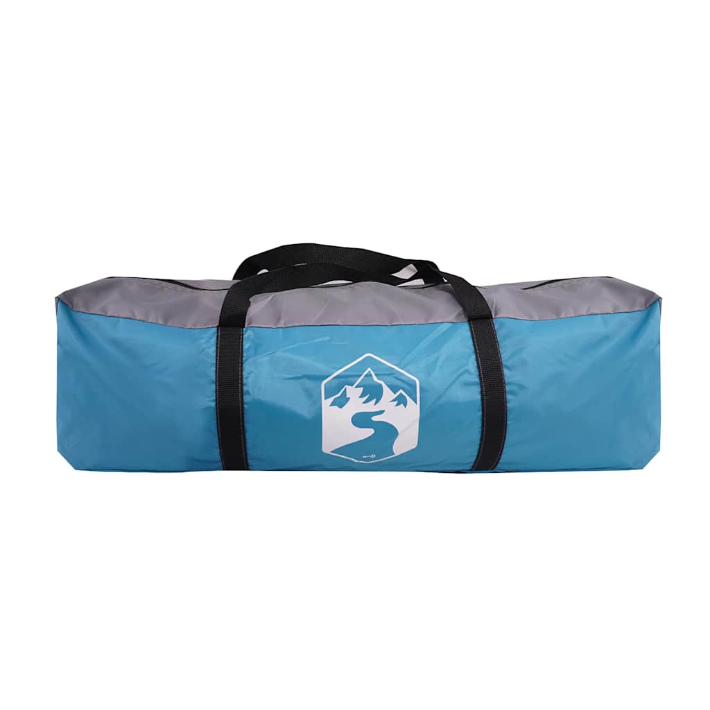 vidaXL Camping Tent Tunnel 3-Person Blue Waterproof