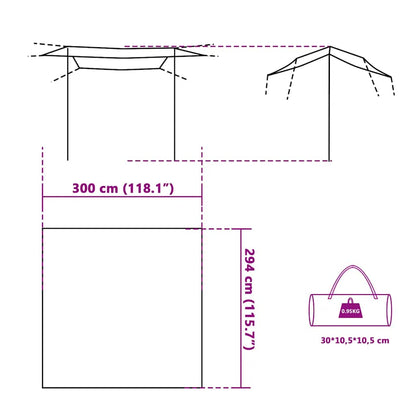 vidaXL Camping Tarp Green 300x294 cm Waterproof