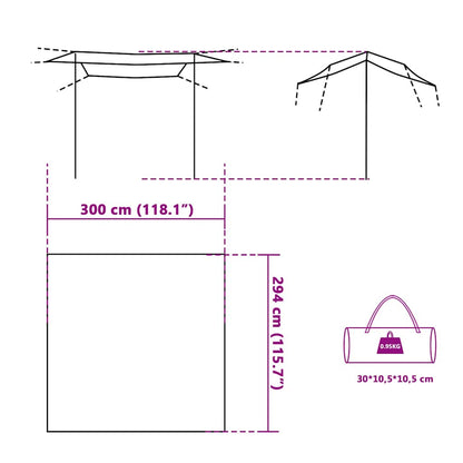vidaXL Camping Tarp Blue 300x294 cm Waterproof