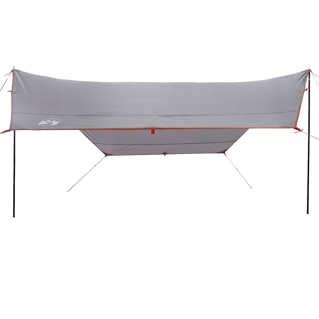 vidaXL Camping Tarp Grey and Orange 430x380x210 cm Waterproof