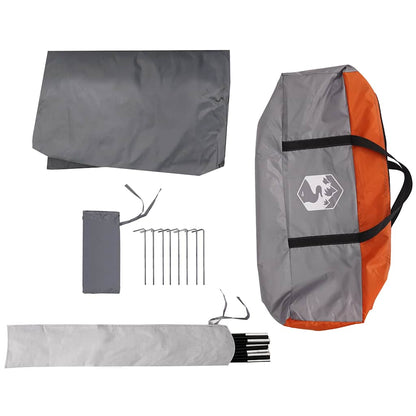 vidaXL Camping Tarp Grey and Orange 430x380x210 cm Waterproof