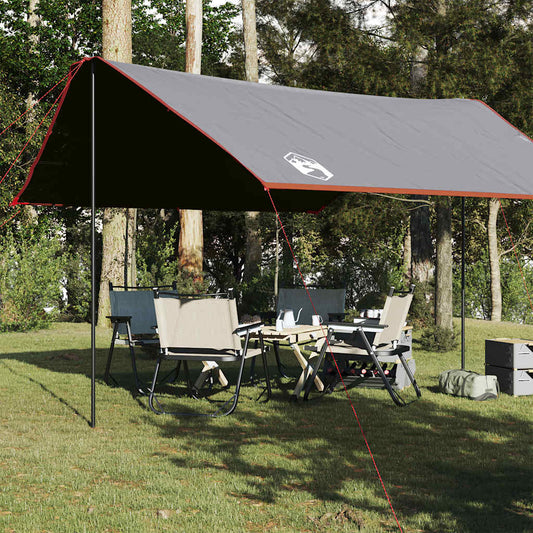 vidaXL Camping Tarp Grey and Orange 430x380x210 cm Waterproof