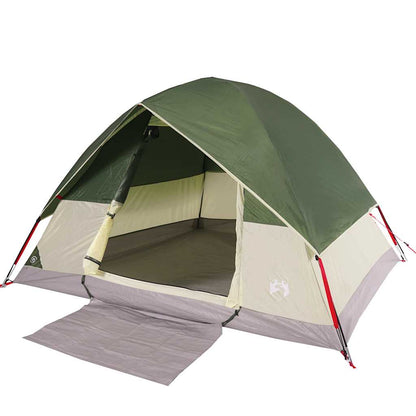 vidaXL Camping Tent Dome 4-Person Green Waterproof